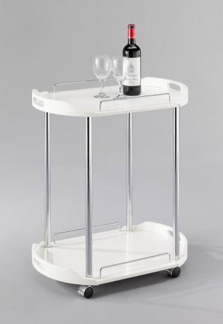 Wood Wine Trolley Cart - STR007 | , in white color